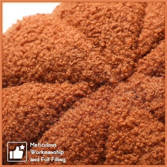 2 Pcs Simulated Pumpkin Pillow Plush 11 x 9.5 Inch 3D Cushion Fall Decorations - Picture 4 of 7